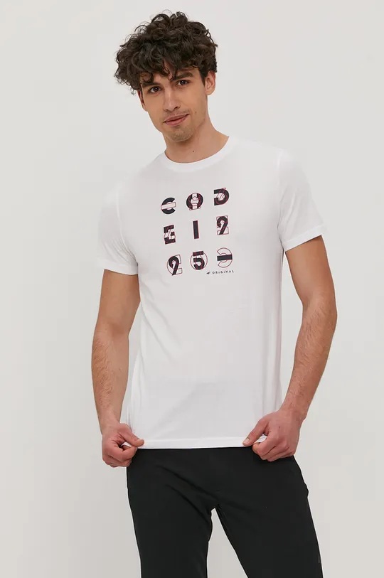 biały 4F T-shirt Męski