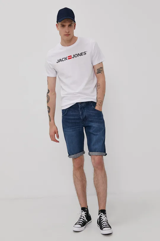 biały Jack & Jones T-shirt (3-pack)