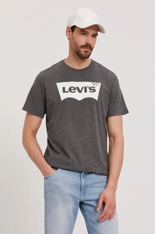 szary Levi's T-shirt Męski