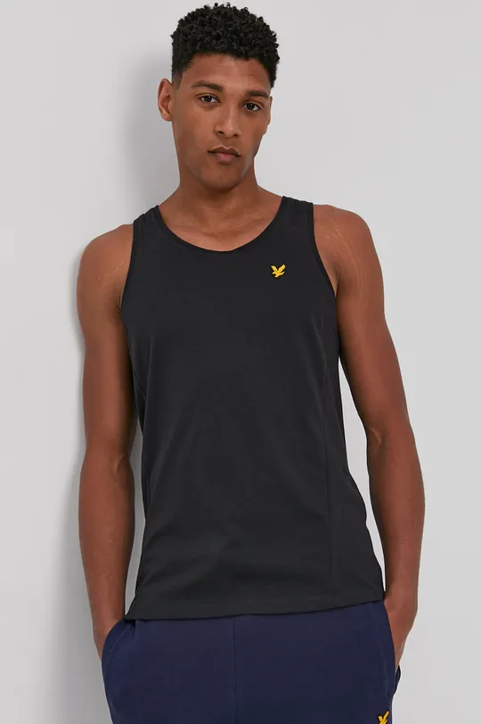 czarny Lyle & Scott T-shirt Męski