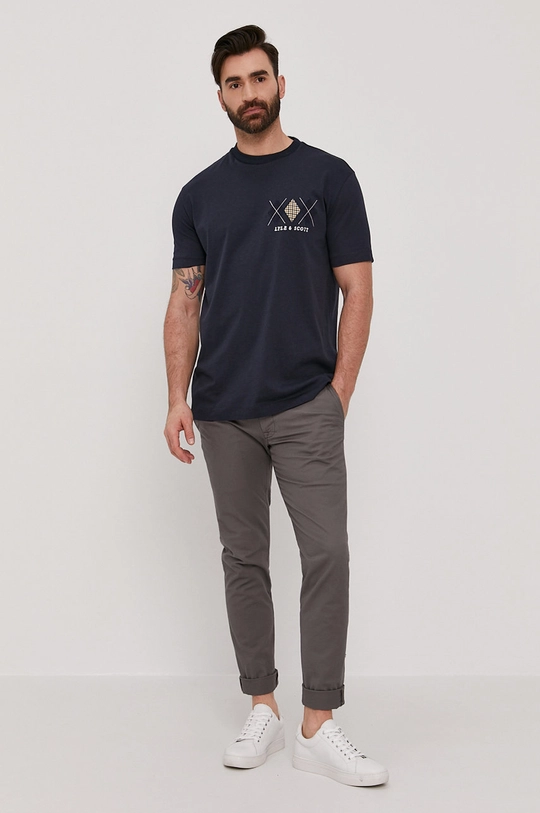 Lyle & Scott T-shirt granatowy