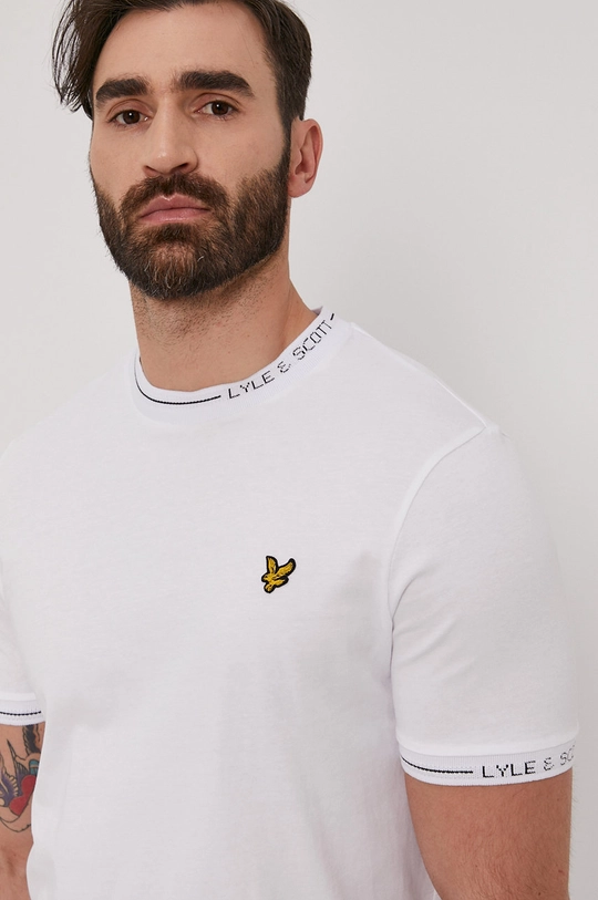 biały Lyle & Scott T-shirt