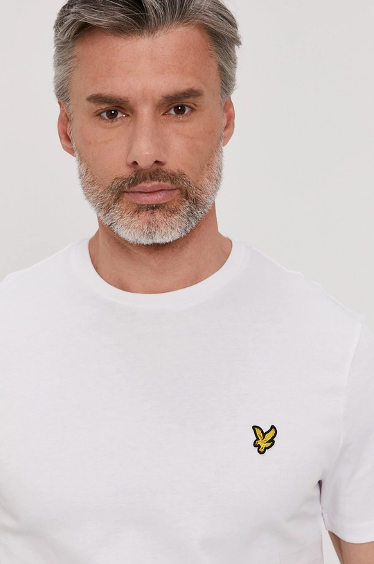 biały Lyle & Scott T-shirt