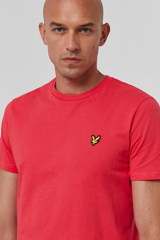 różowy Lyle & Scott T-shirt bawełniany