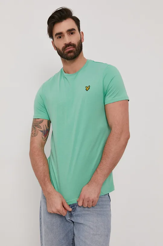 turkusowy Lyle & Scott T-shirt Męski