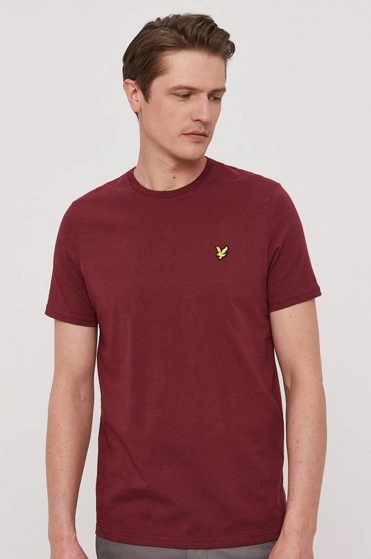 burgundské Tričko Lyle & Scott Pánsky