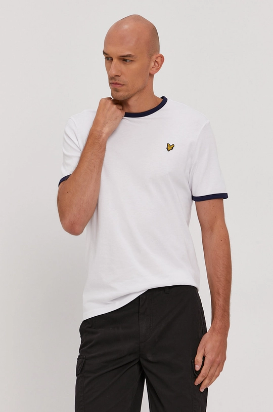 biela Tričko Lyle & Scott Pánsky