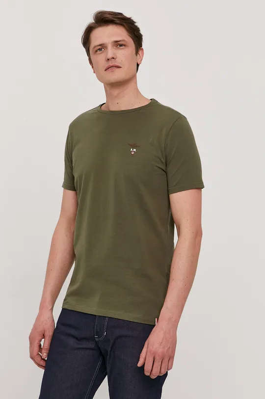 zelena T-shirt Aeronautica Militare Moški
