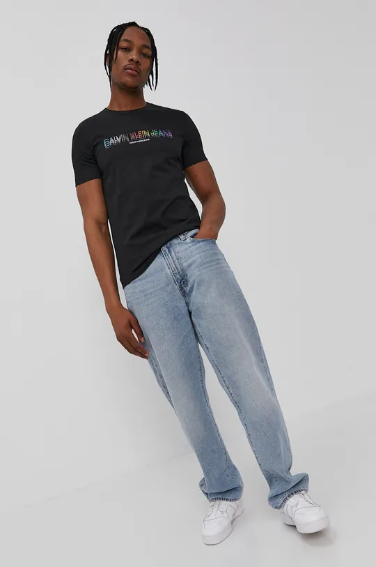 Tričko Calvin Klein Jeans čierna