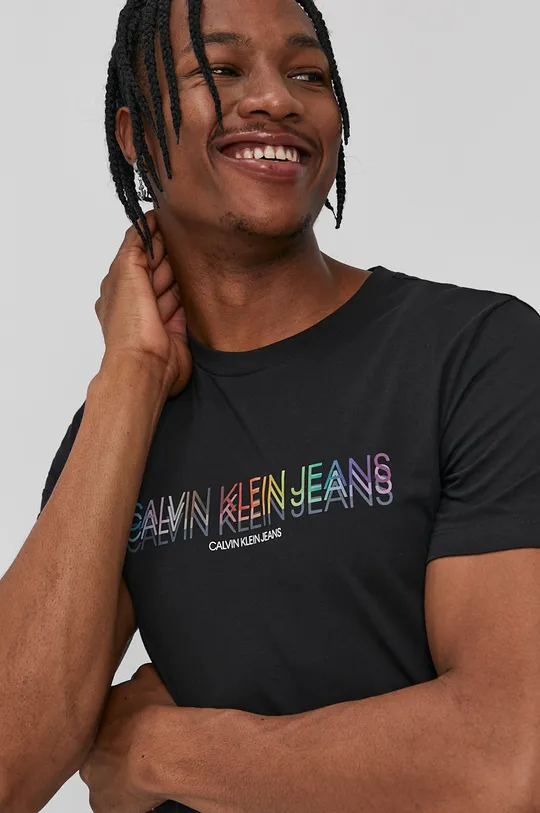 czarny Calvin Klein Jeans T-shirt J30J319189.4891