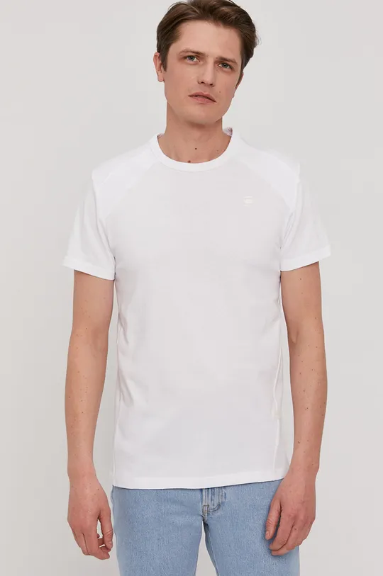 biały G-Star Raw T-shirt D15587.B404 Męski