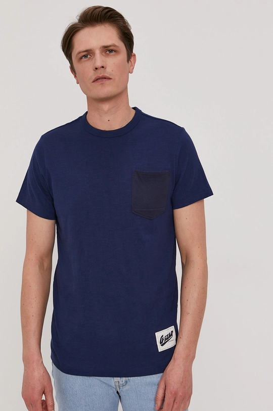 granatowy G-Star Raw T-shirt D16426.B255 Męski