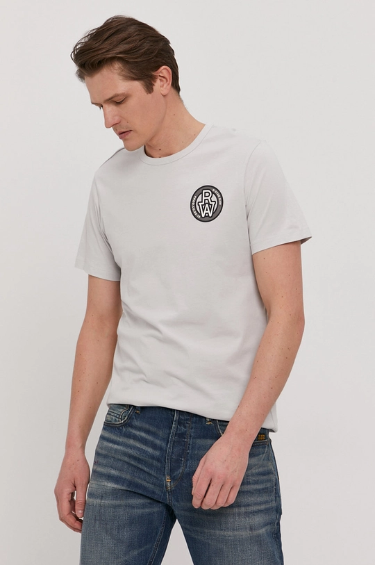 szary G-Star Raw T-shirt D18841.336 Męski