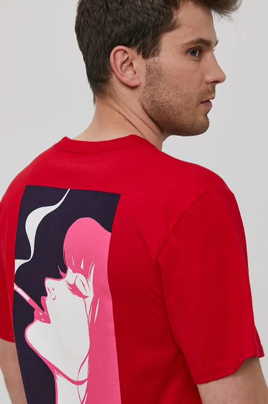 czerwony HUF T-shirt Męski