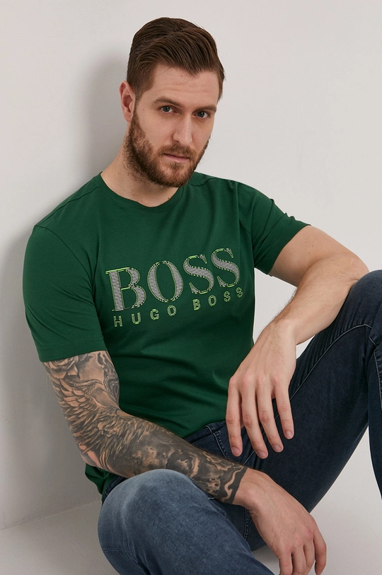 zielony Boss T-shirt Athleisure 50448306 Męski