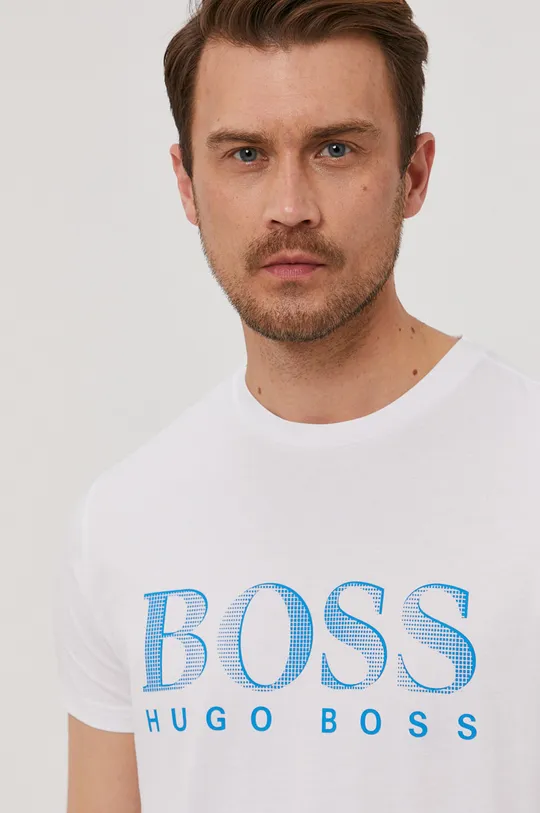 biały Boss T-shirt 50407774 Męski