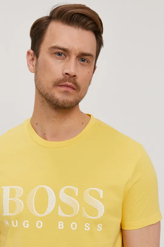 żółty Boss T-shirt 50407774 Męski