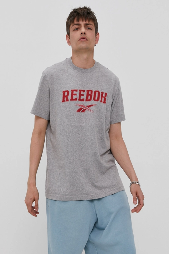 szary Reebok Classic T-shirt GU8419 Męski