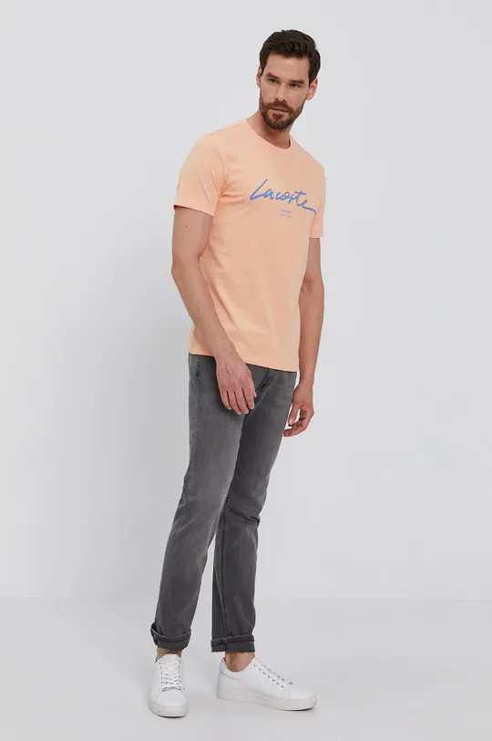 Lacoste T-shirt TH0503F pomarańczowy