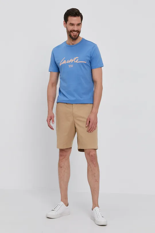Lacoste T-shirt TH0503F niebieski