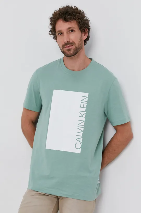 zelená Tričko Calvin Klein Pánsky