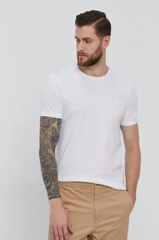 biały Calvin Klein T-shirt Męski