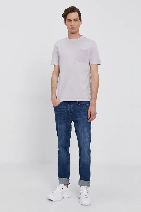 Calvin Klein T-shirt fioletowy