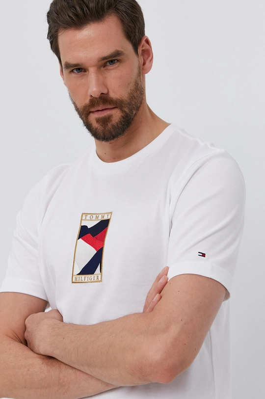 biela Tričko Tommy Hilfiger Pánsky