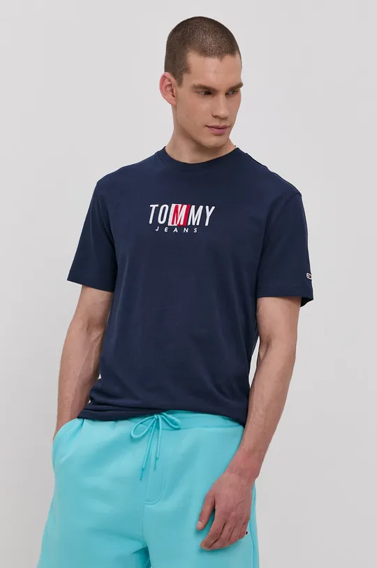 tmavomodrá Polo tričko Tommy Jeans Pánsky
