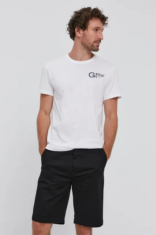 biały G-Star Raw T-shirt D18758.C627
