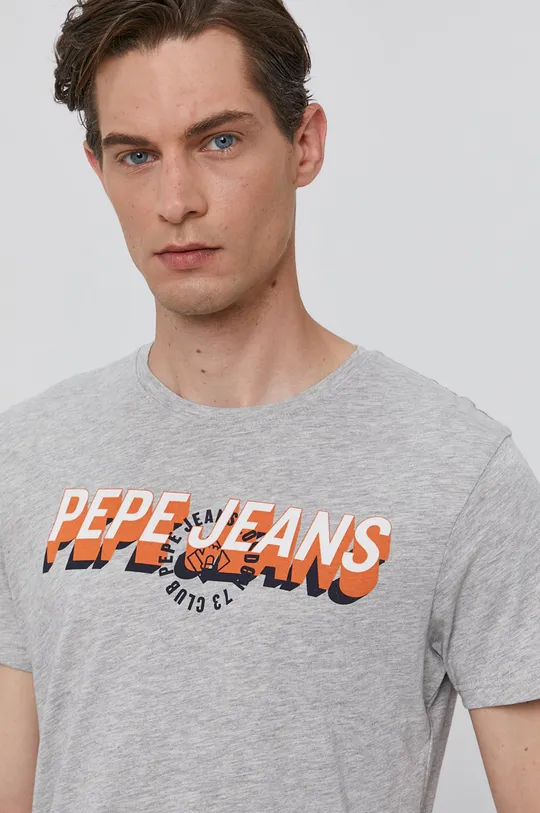 szary Pepe Jeans T-shirt FYNCH Męski