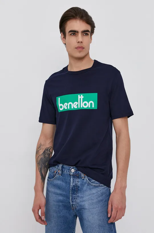 United Colors of Benetton T-shirt bawełniany czarny