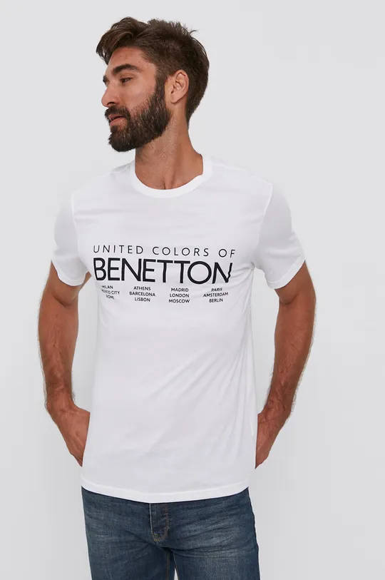 United Colors of Benetton T-shirt biały