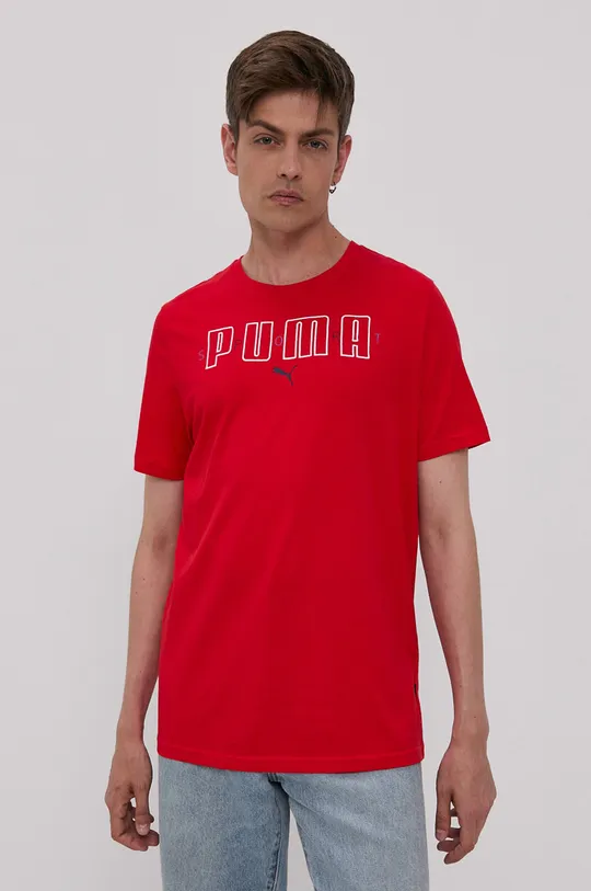 czerwony Puma T-shirt 584509 Męski