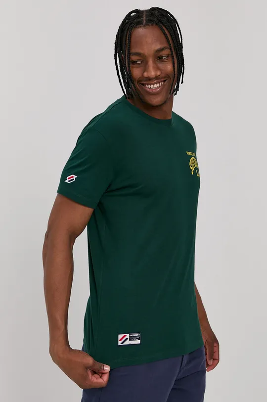 zielony Superdry T-shirt bawełniany Męski