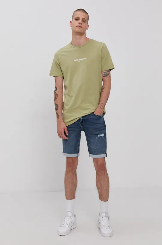 Bavlnené tričko Premium by Jack&Jones zelená