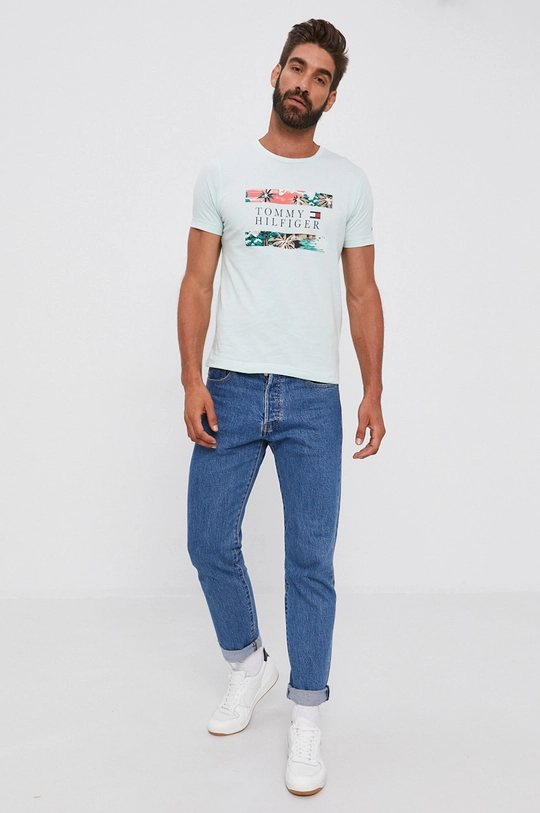 Tommy Hilfiger T-shirt bawełniany zielony