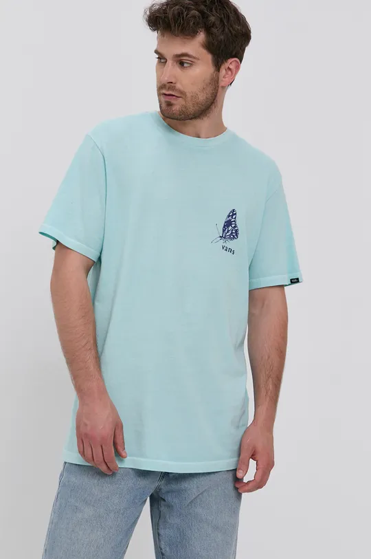 niebieski Vans T-shirt bawełniany Męski