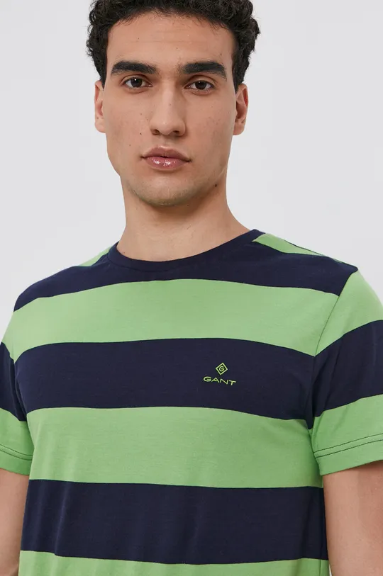 zelená Bavlnené tričko Gant