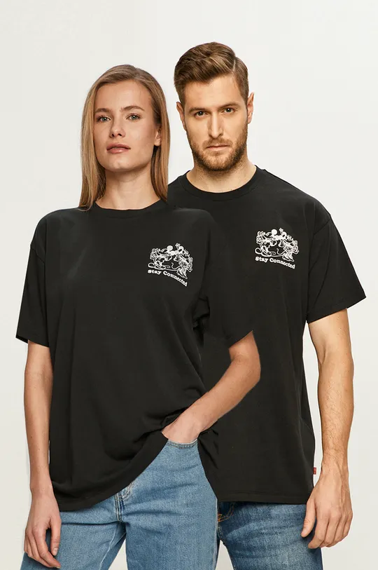 czarny Levi's - T-shirt x Disney Unisex