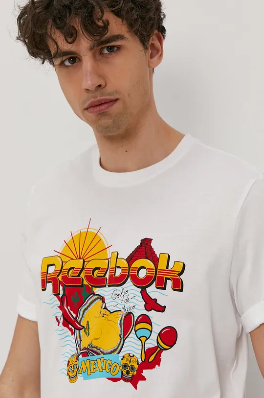 biały Reebok Classic T-shirt GN3662