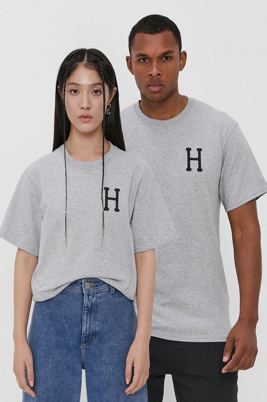 γκρί Βαμβακερό μπλουζάκι HUF Unisex