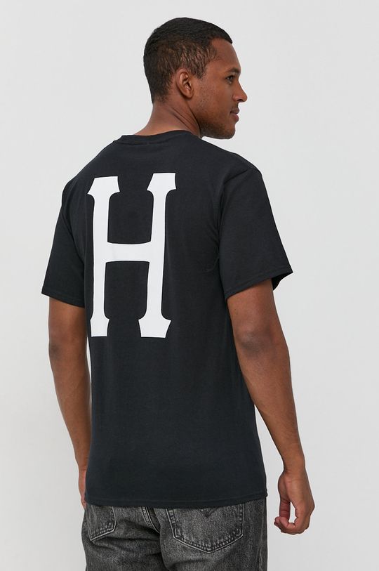 černá Bavlněné tričko HUF