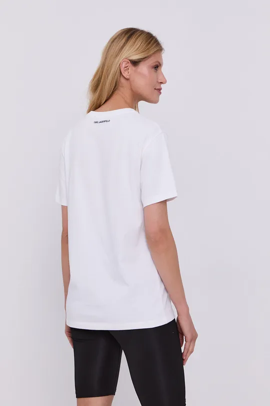biały Karl Lagerfeld T-shirt 211W1780.211U1700