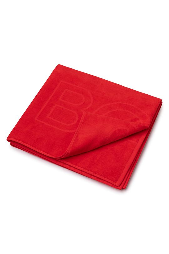 czerwony Boss ręcznik bawełniany J20326 Chłopięcy