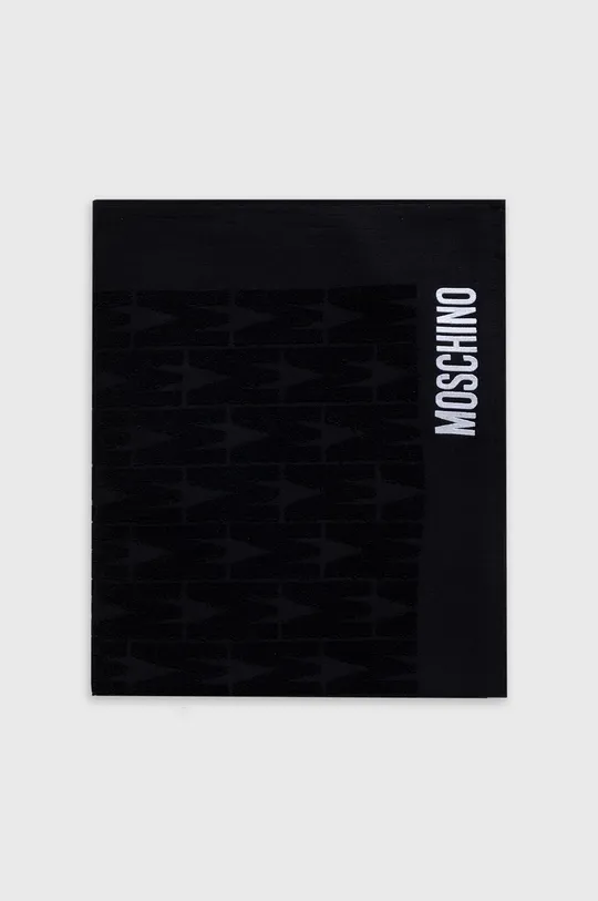 Βαμβακερή πετσέτα Moschino Underwear μαύρο