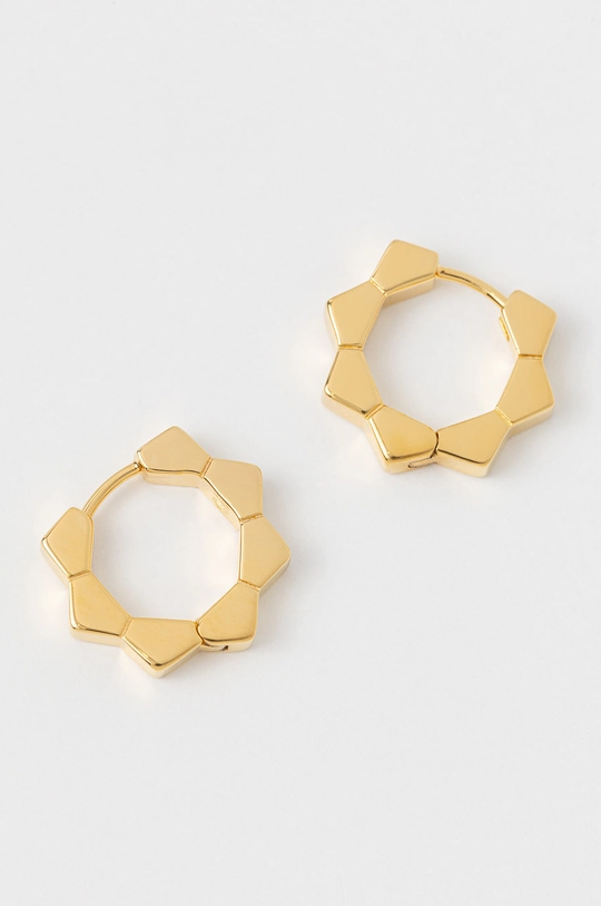 złoty Kat Maconie kolczyki prism stud huggie hoop earrings Damski