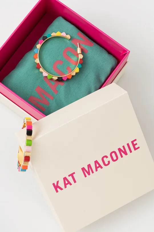 Náušnice Kat Maconie Prism Stud Large Hoop Earrings zlatá