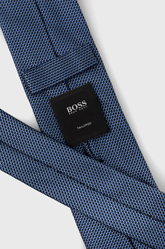 Шовковий галстук Boss блакитний