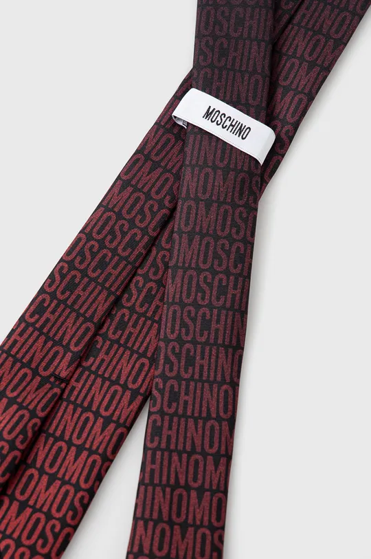 Hodvábna kravata Moschino ružová